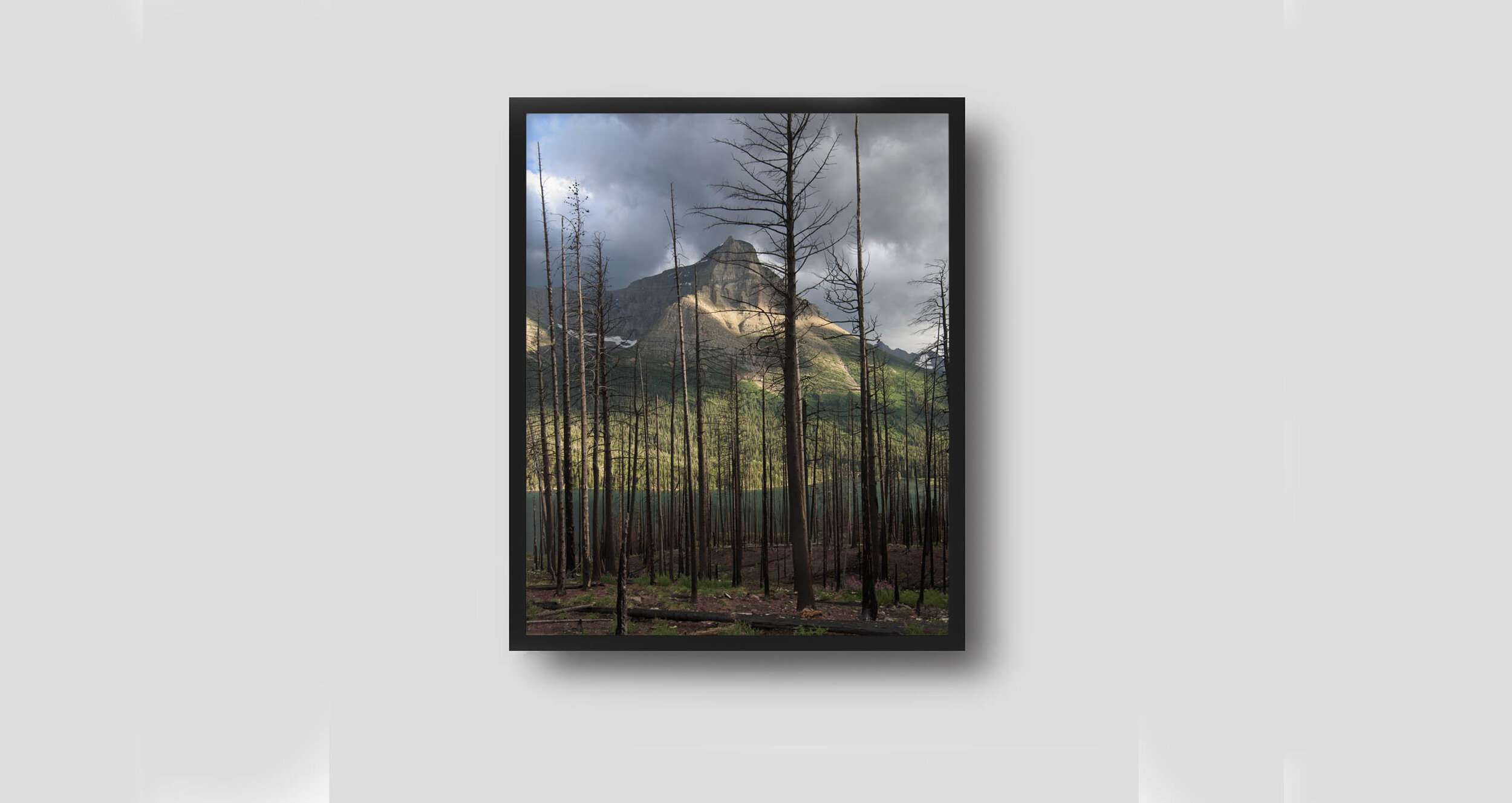 Glacier In Change - Glacier In Change Framed Frame image of glacier national park