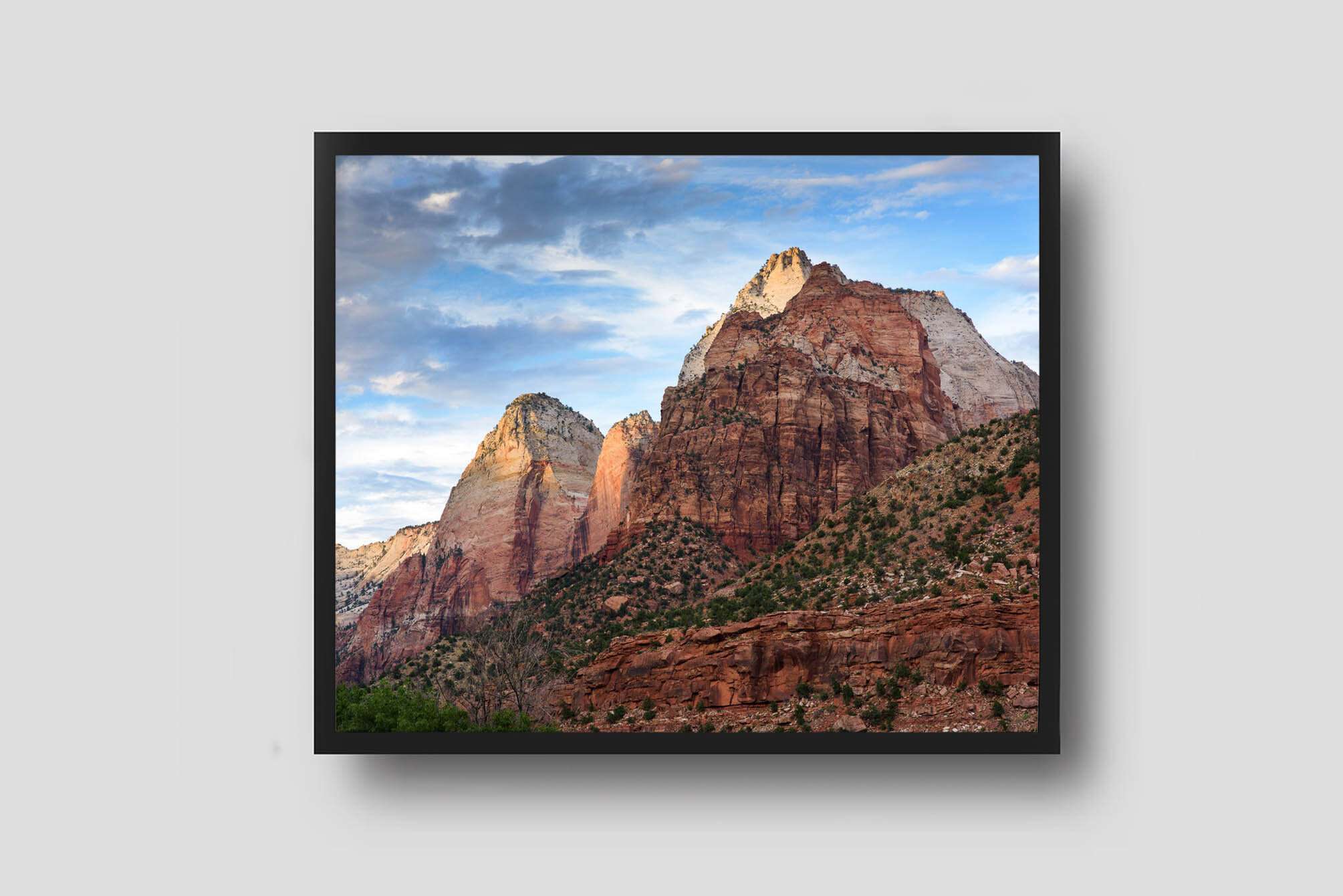 Giants Of Zion - Zion National Park Framed Photography Framed artwork of zion national park