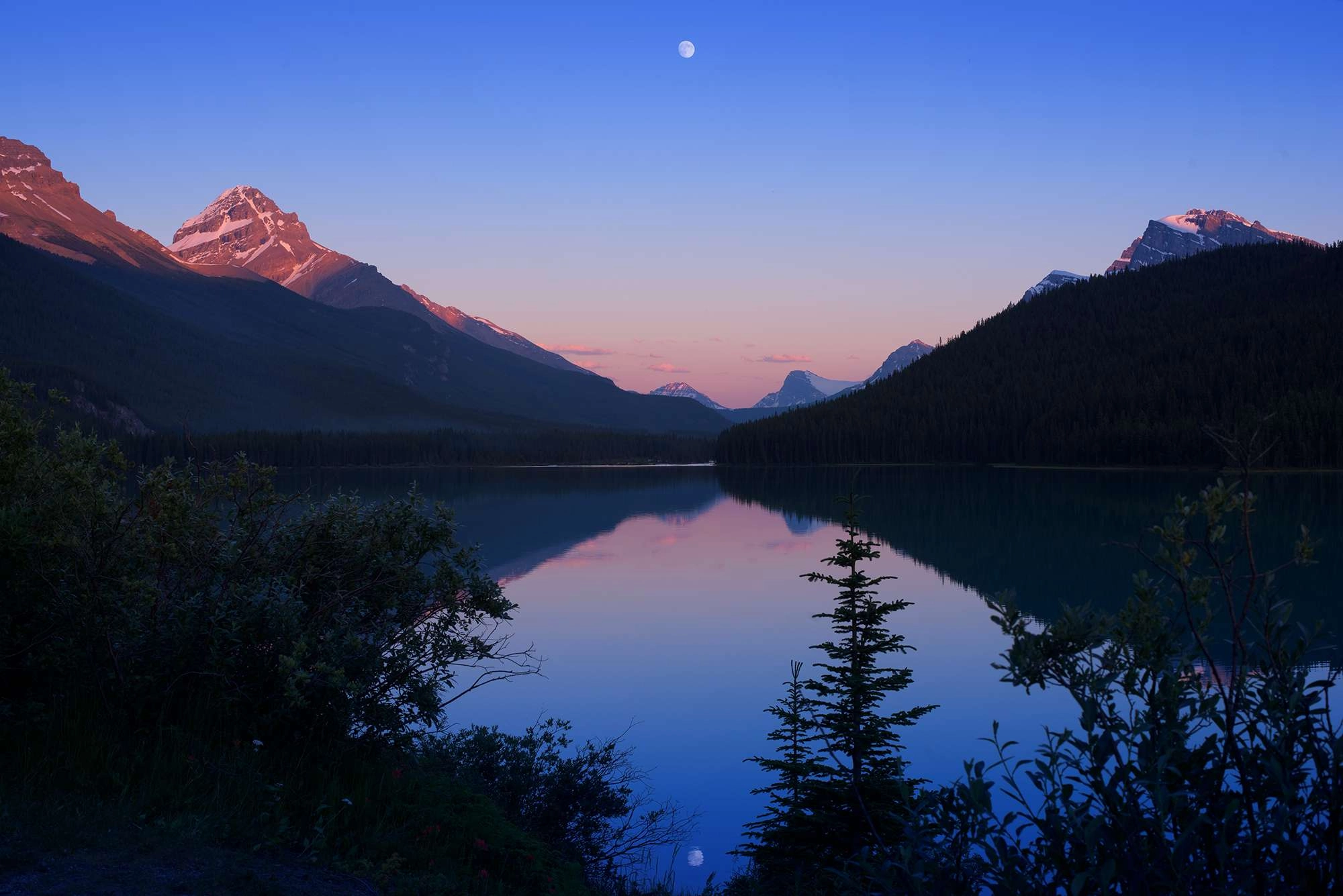 After sunset in banff national park